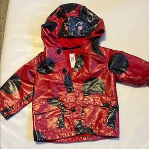 Carter's Red and Black Ladybug Raincoat